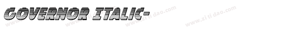 Governor Italic字体转换
